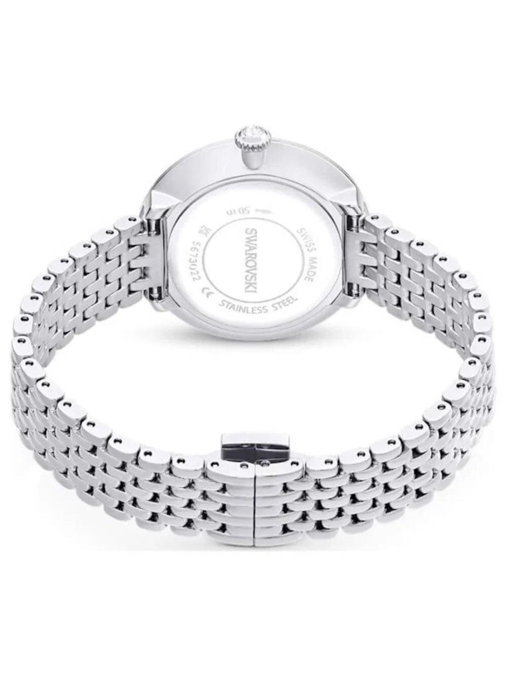 NWT Swarovski Certa Quartz Crystal Silver Dial Ladies Watch